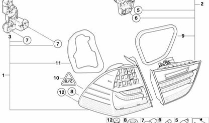 Junta de la luz trasera OEM 63217242151 para BMW E91 (Touring). Original BMW