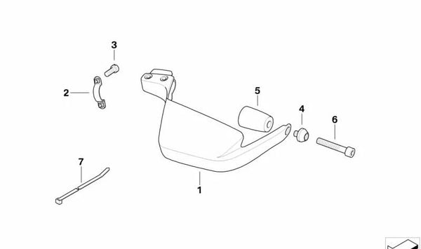 Amortiguador de vibración de manillar OEM 32717721634 para BMW G 650 GS, G 650 GS Sertao. Original BMW Motorrad.