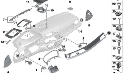 OEM PHAPE VITE 07119908541 per BMW F23, F90, G30, G31, G38, G32, G11, G12, F91, F92, F93, G14, G15, G16, G02, I01, I12, I15. BMW originale.