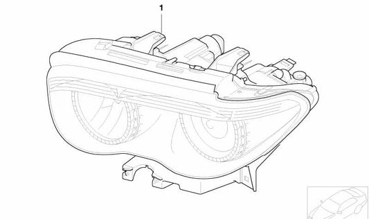 Faros de Xenón Luz Izquierda para BMW E65, E66 (OEM 63127165445). Original BMW