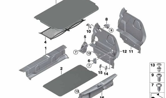 Tornillo cabeza cilíndrica M5X12MM OEM 07129908474 para MINI F56, F55, F65 y BMW Motorrad R nineT, R nineT Pure... y más. Original BMW y MINI.