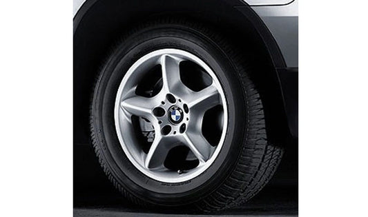 OEM -Legierungs -Reifen 36111096159 für BMW x5 E53. Sterndesign (Sternspeiche 57) in Silber, Maßnahme 7.5x17 ET40. Original BMW.
