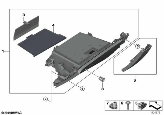 Couvercle de boîte à fusibles OEM 51166944594 pour BMW 1' F40, 2' F44 Gran Coupé. Véritable BMW.