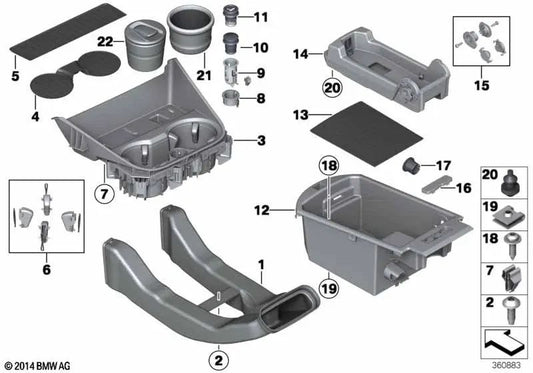 Blanking Plate 12V for BMW X3 F25, X4 F26 (OEM 51169202962). Original BMW.