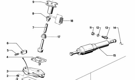Sliding part (Schiebestück) OEM 31421232274 for BMW Motorrad R50, R60, R60/5, R75/5. Genuine BMW.