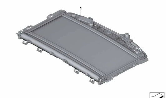 Persiana enrollable cubreequipajes OEM 54107997854 para BMW G07. Original BMW.