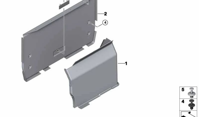 Remache de expansión OEM 51458163321 para BMW F07, F07N, F10N, F11, F11N, F12, F12N, E38, E70, E70N, E71, E72, E89. Pieza original BMW.