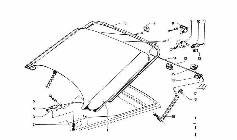 Rear right door hinge for BMW (OEM 41625476118). Original BMW