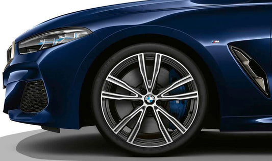 Llantas de aleación OEM 36118072028 diseño V-Spoke 730 20" gris orbit para BMW G14, G15, G16 (840d, 840i, M850i xDrive). Original BMW.