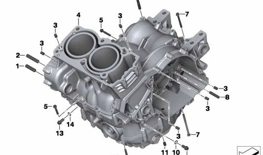 Pasador cilíndrico M6x40 OEM 11117690503 para motos BMW F700GS, F800GS, F800GT, F800R, F800S, F800ST, F650GS… y más. Original BMW Motorrad.