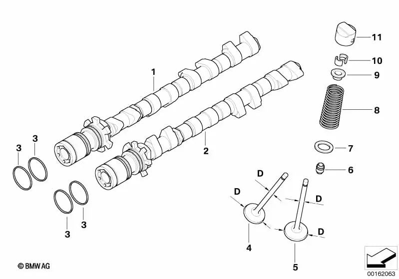 Upper spring plate for BMW 3 Series E90, E92, E93, 5 Series E60, 6 Series E63 (OEM 11347838295). Original BMW