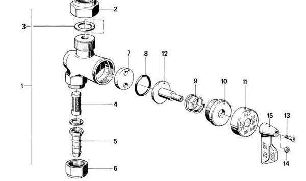 Junta de combustible OEM 16121240512 para BMW Motorrad R50/5, R60/5, R75/5, R100, R100/7, R100 CS, R100 RS. Original BMW.