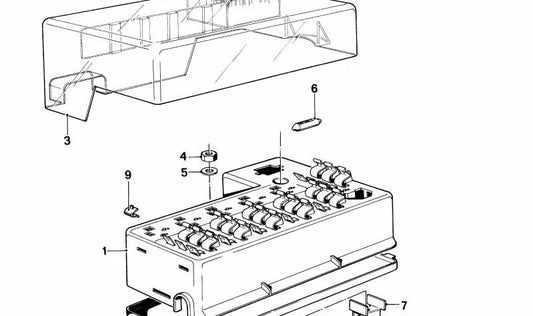 OEM -Sicherungsbox Spring 61131369383 für BMW E21. Original BMW.