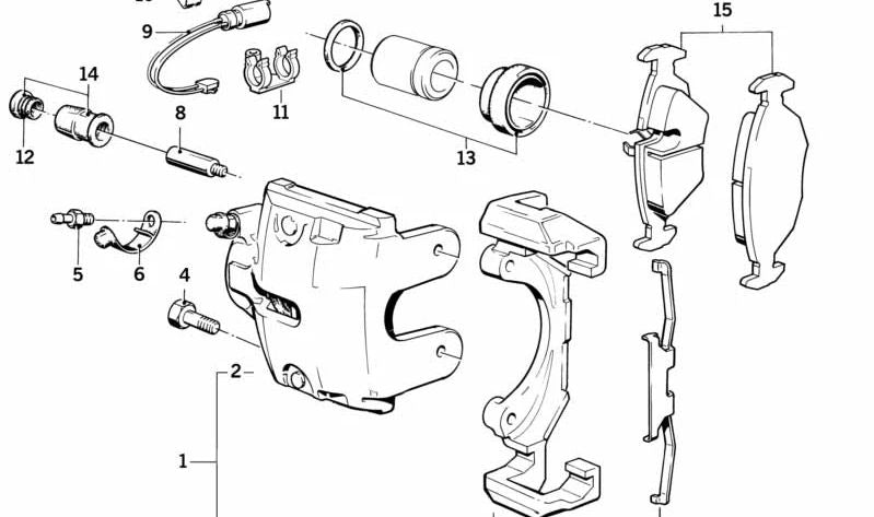 Juego de juntas para pinza de freno OEM 34111153208 para BMW E28, E24. Original BMW.