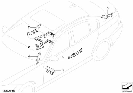Cable duct for rear left wheel arch for BMW E93, E93N (OEM 61136974015). Original BMW.