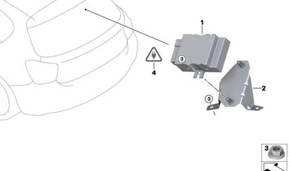 Unidad de control de la bomba de combustible para BMW Serie 1, 3, 5 - Modelos E81, E82, E87, E88, E90, E91, E92, E93, E60, E61, E63, E64, E84, E70, E71, E89. Original BMW.
