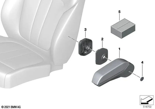 ARMES DE ARMO DE CALARO DIREITO PARA BMW X7 G07, G07N (OEM 52208495208). BMW original.