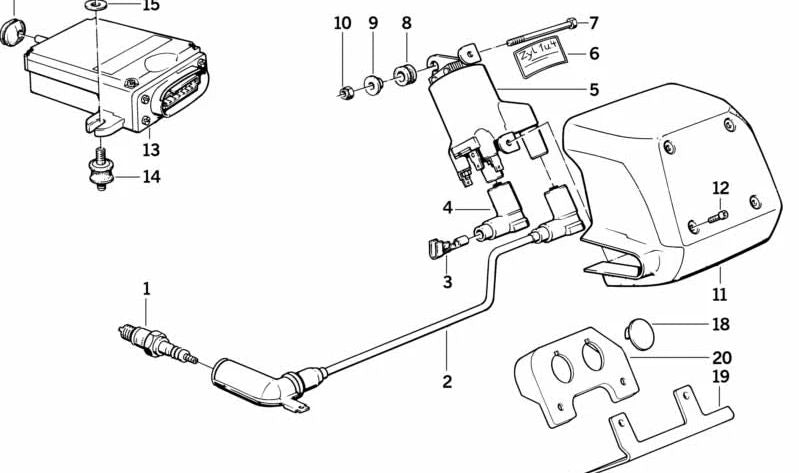 Recubrimiento superior OEM 12131459796 para BMW Motorrad K100, RS, RT, LT (K589) 10/1987-07/1990. Original BMW Motorrad.
