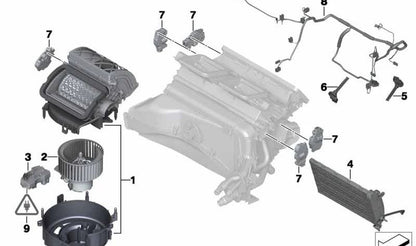 Verdampfertemperatursensor OEM 64119116269 für BMW (kompatible Modelle: F25, F26, E70, F15, F85, E71, E72, F16, F86). Original BMW.
