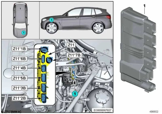 Integrated Supply Module for BMW G70, F95N, G05N, F96N, G06N, G07N (OEM 12639847085). Original BMW