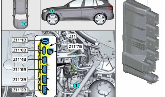Módulo de suministro integrado OEM 12637952994 para BMW G60, G70, G05N, G18N, G06N, G07N. Original BMW.