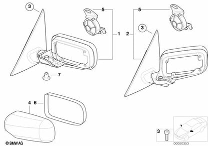 Kit de reparación del accionamiento de memoria del lado del pasajero para BMW E46 (OEM 67136946314). Original BMW