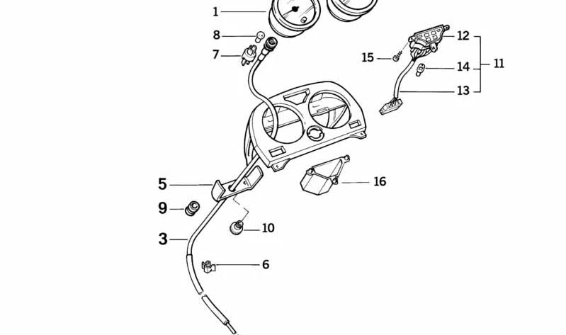 Tacómetro para BMW (OEM 62121244702). Original BMW