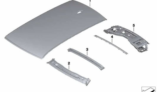 HINTE REFERTUNG DES Deckens OEM 41007488126 für BMW G21, G21N, G81, G81N. Original BMW Stück.