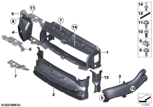 Protetor de borda para BMW Série F20, F20N, F21, F21N, R28 (OEM 51467019965). BMW original