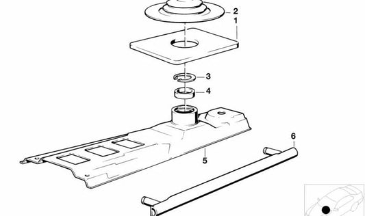 Rod à changement droit OEM 25111220202 pour BMW E12, E28. BMW d'origine.