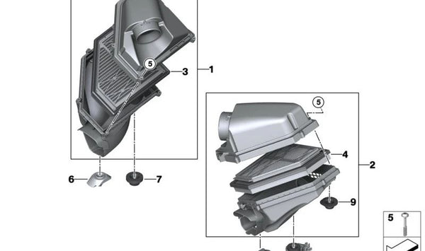 Soporte de desacoplamiento OEM 13719500708 para BMW G87, G80, G81, G82, G83. Original BMW.