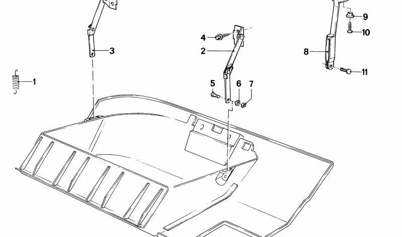 Junta de guantera OEM 51161817522 para BMW E12, E24, E23. Pieza original BMW. Ideal para reparar o ajustar el cierre del compartimento del salpicadero.
