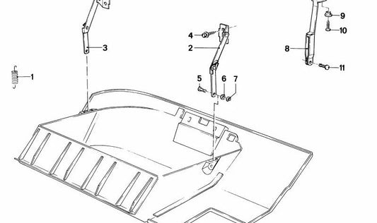 Junta de guantera OEM 51161817522 para BMW E12, E24, E23. Pieza original BMW. Ideal para reparar o ajustar el cierre del compartimento del salpicadero.