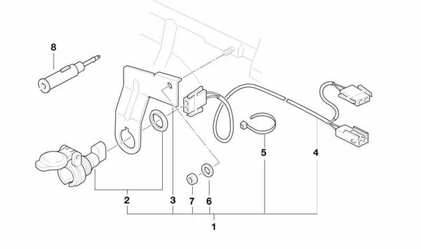 Cable para caja de contacto OEM 61132316114 para motos BMW R1100GS, R1150GS, R1100R, R1150RS, R850GS, R850R... y más. Original BMW Motorrad.