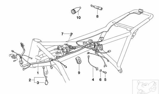 Cable sensor de presión de aceite OEM 61127665811 para BMW Motorrad K 1200 GT, K 1200 RS, K 100, K 100 LT, K 100 RS, K 100 RT, K 1100 LT. Original BMW Motorrad.