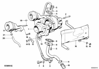 Vorlaufleitung for BMW Series 5 E28 (OEM 11421288598). Genuine BMW.