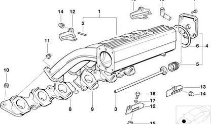 Conector en ángulo (Winkelstück) OEM 11611741308 para BMW E38, E31. Original BMW