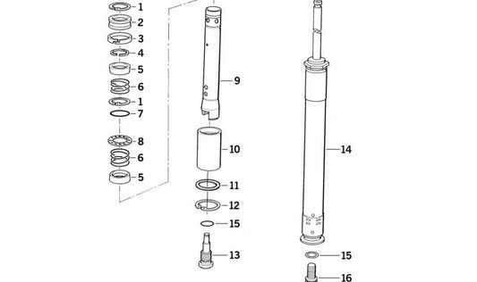 Anneau de quai OEM 31422310301 pour les motos BMW K1, K100 Rs. BMW original Motorrad.