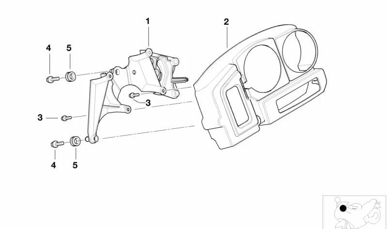 Portainstrumentos OEM 62212329629 para motos BMW R1150GS, R1150GS Adventure. Original BMW Motorrad.