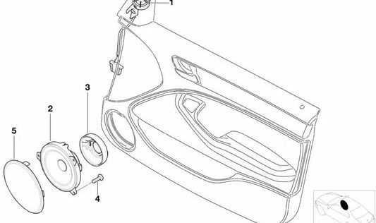 OEM 65136908379 Broadband Speaker for BMW E46. Fits all E46 models. Original BMW.