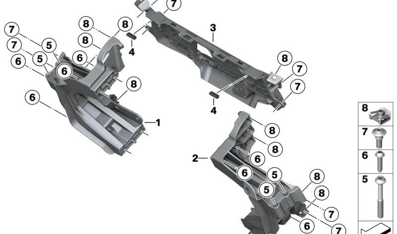 Soporte para cuadro de instrumentos OEM 46638382847 para motos BMW R 1200 RT, R 1250 RT. Original BMW Motorrad.