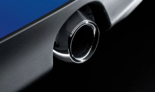 Embellient of the left exhaust pipe OEM 18302199441 for Mini Countryman R60 JCW. Original Mini.