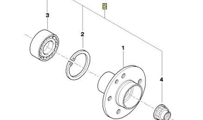 Rear wheel bearing repair kit OEM 33412295519 for BMW (Compatible models: E36, E46, E38, E83, Z3, E52). Original BMW