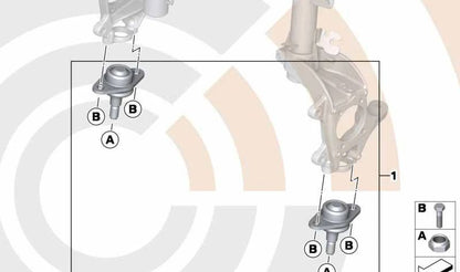 Brazo de suspensión delantero izquierdo OEM 31122167245 para MINI R50, R52, R53. Original MINI.