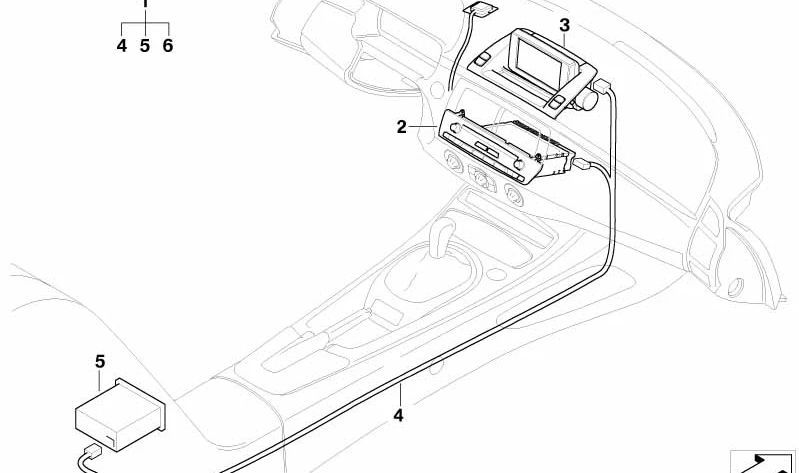 Pantalla central de información OEM 65509169175 para BMW Z4 E85, Z4 E86. Original BMW.