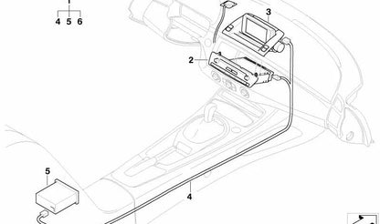 Pantalla central de información OEM 65509169175 para BMW Z4 E85, Z4 E86. Original BMW.