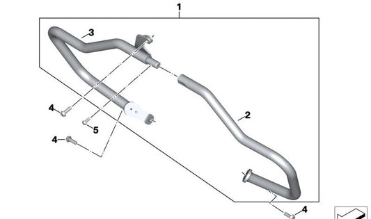 Estribo de protección de motor derecho OEM 11848406086 para motos BMW R 18, R 18 Classic, R 18 B, R 18 Roctane, R 18 Transcontinental. Original BMW Motorrad.