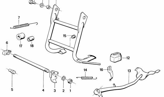OEM side goat leg 46531241598 for BMW R50, R60, R75, R80, R90, R100. Original BMW.