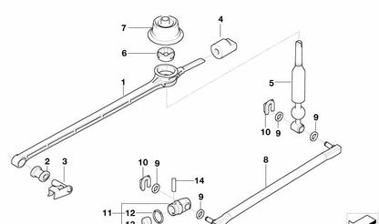 OEM 2511121849 exchange lever pin for BMW E87, E30, E36, E46, E28, E34, E24, E23, E32, Z1, Z3, E85. Original BMW.