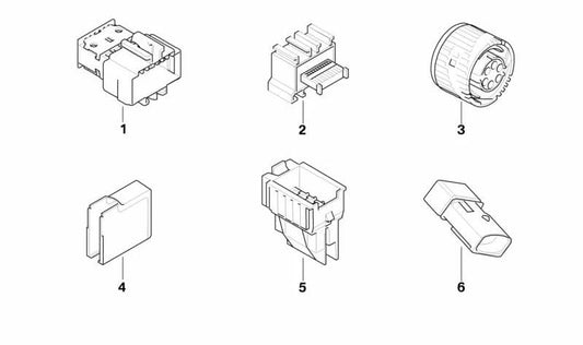 Connecteur électrique OEM 12521437020 pour BMW E46, E39, E38, E53. BMW d'origine.